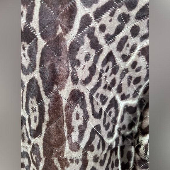 Yves Saint Laurent Animal Print biker calf hair leather jacket - Picture 5 of 9